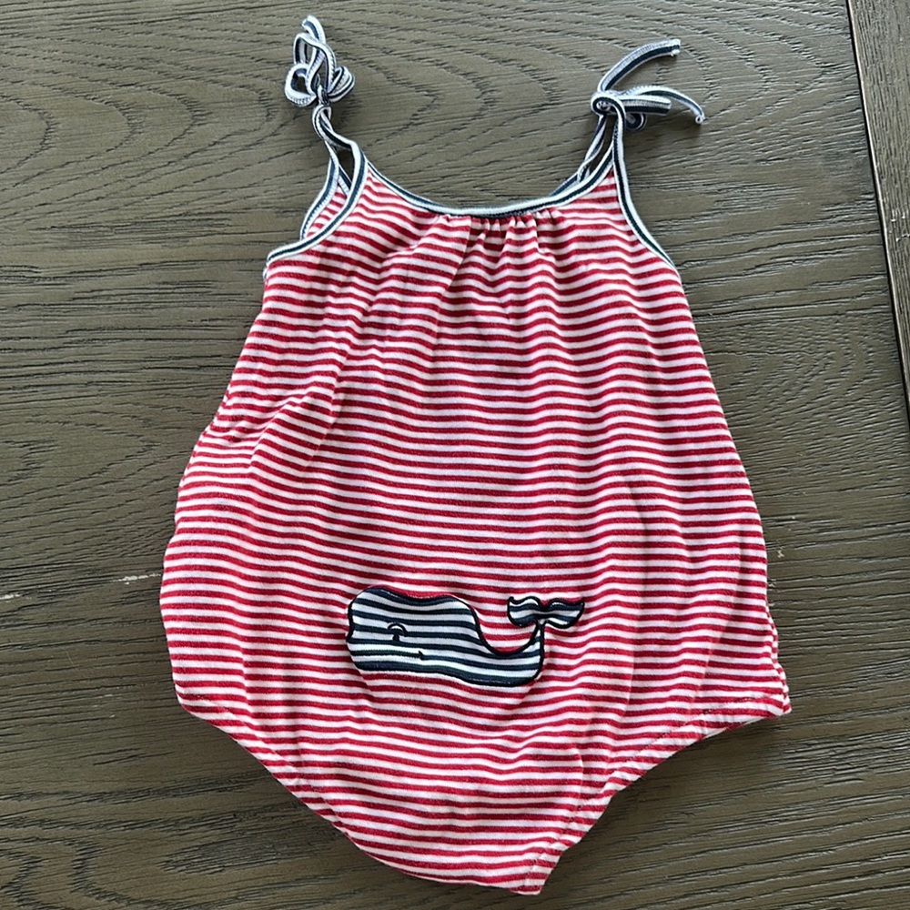 Vineyard Vines Red Striped Bodysuit